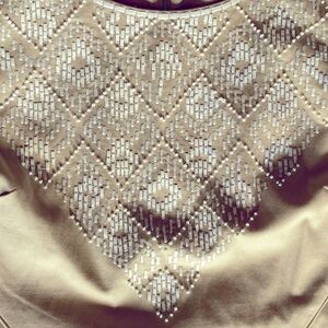 Antonio Melani Lace Panel Sheath Dress Nude Beige Size 12 Career Cocktail